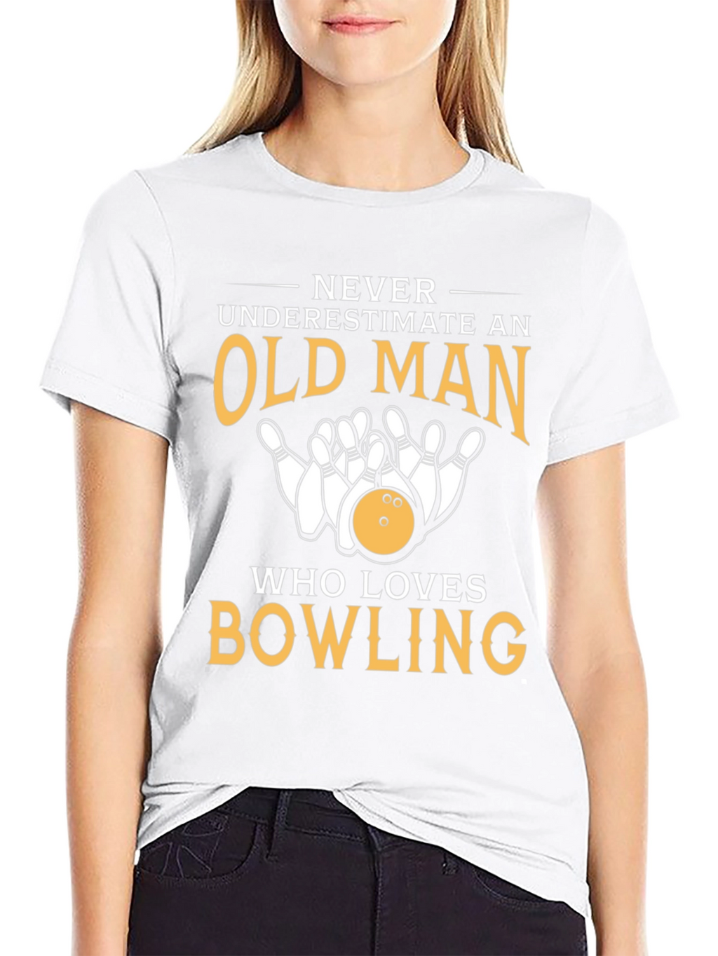 Bowling Lover T-Shirt - Old Man Bowling
