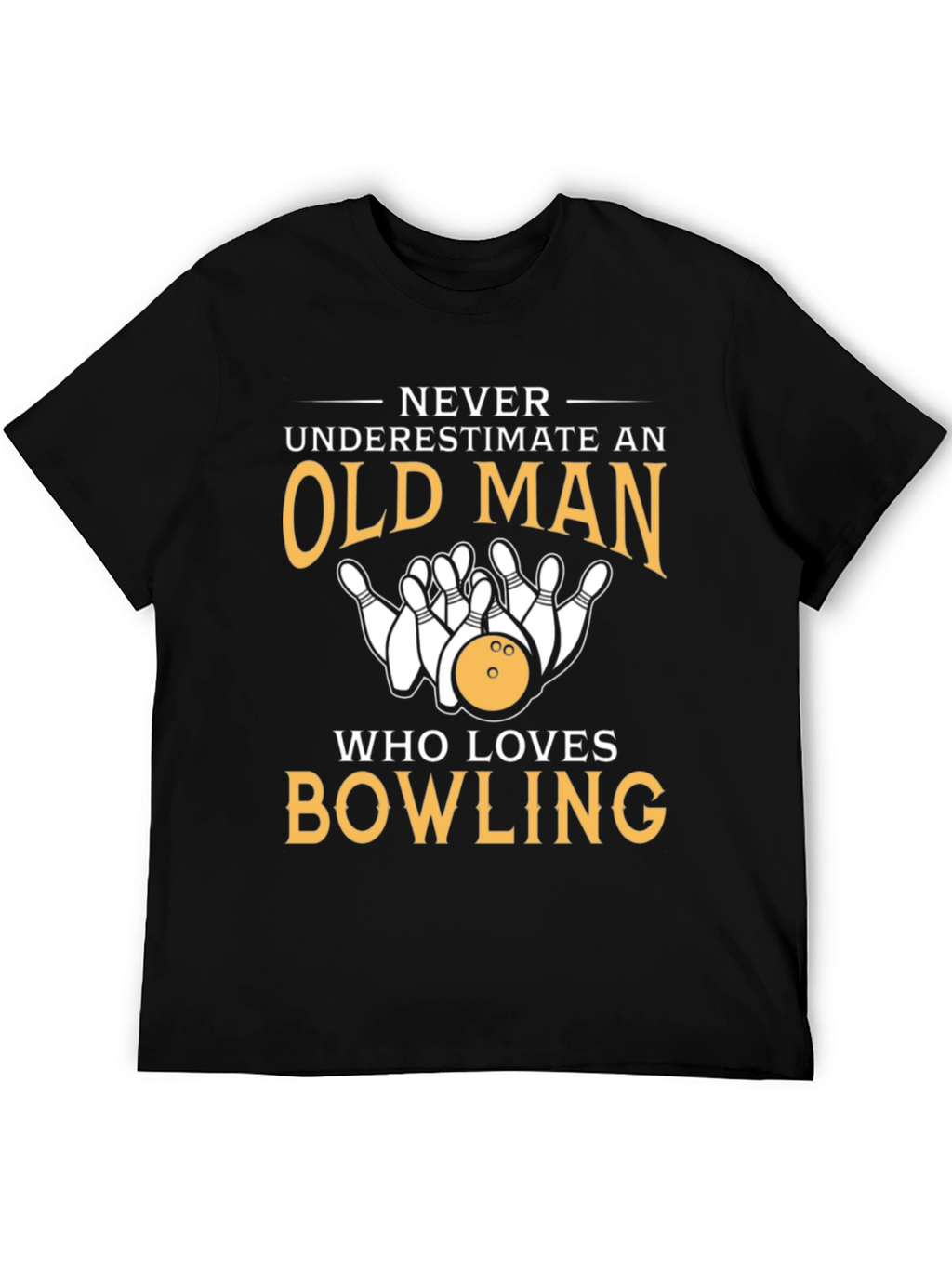 Bowling Lover T-Shirt - Old Man Bowling