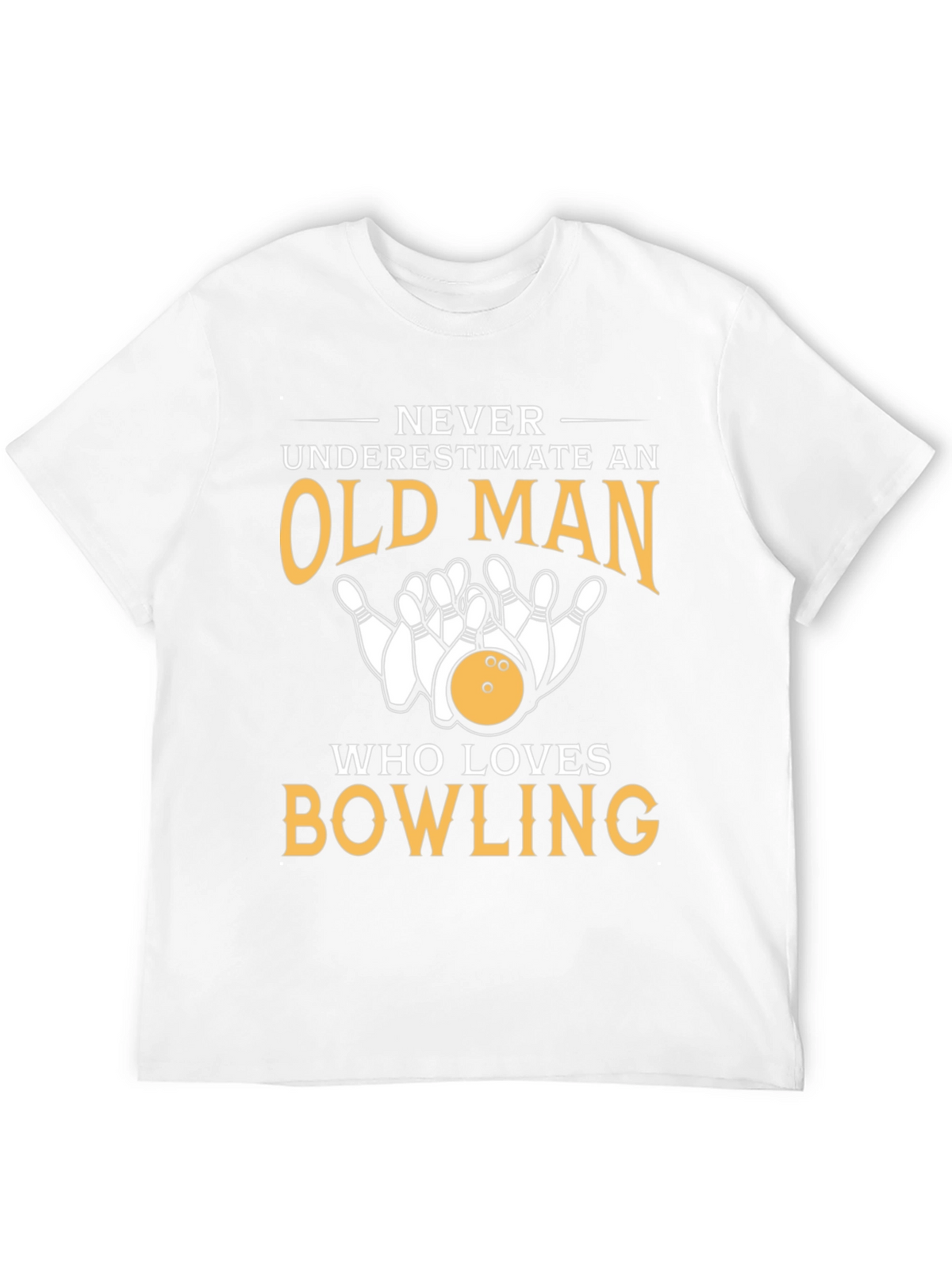 Bowling Lover T-Shirt - Old Man Bowling