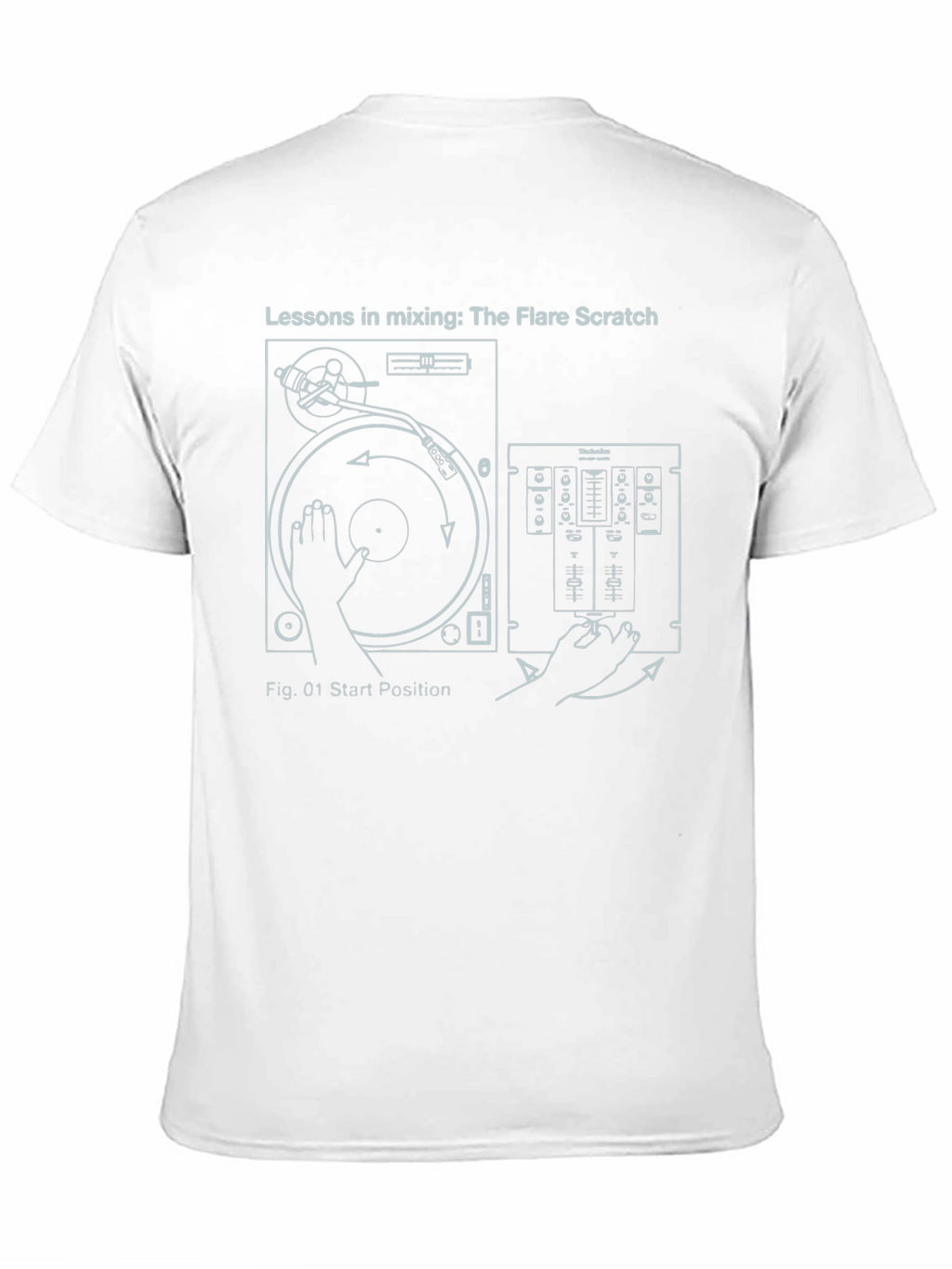 DJ Turntable Mixer T-Shirt: Flare Scratch Lessons