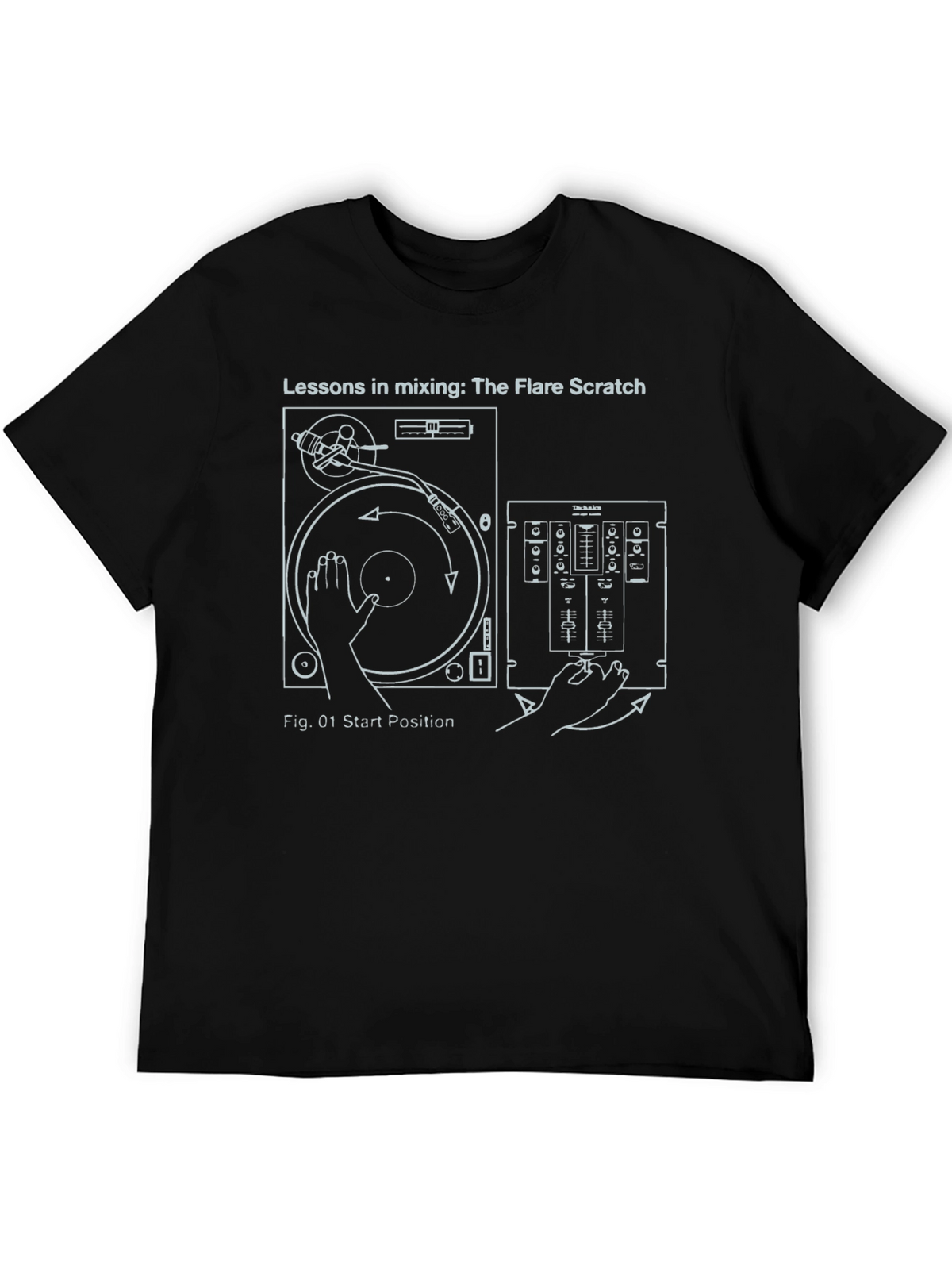 DJ Turntable Mixer T-Shirt: Flare Scratch Lessons