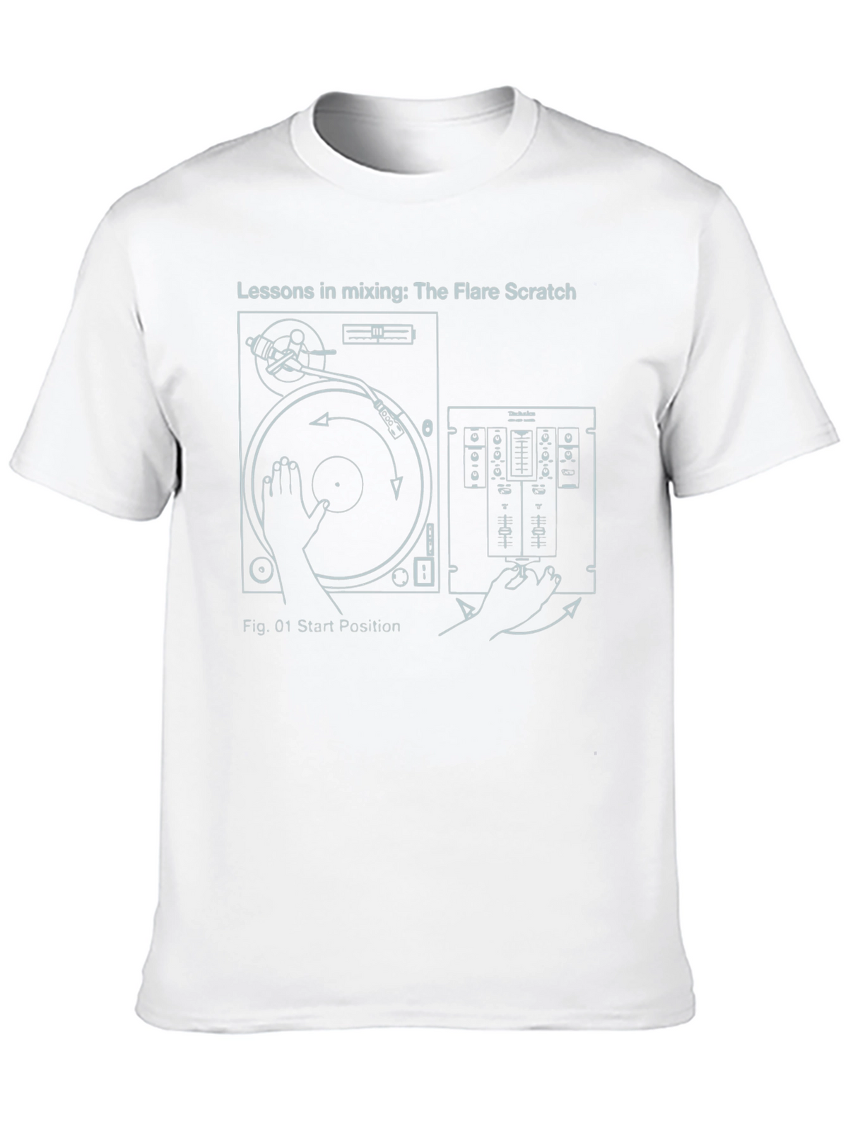 DJ Turntable Mixer T-Shirt: Flare Scratch Lessons