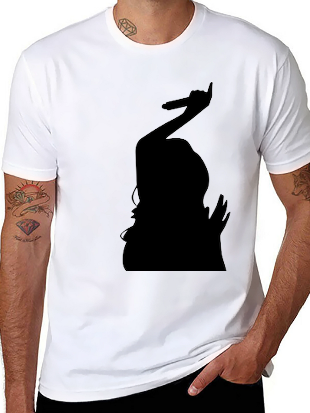 Silhouette Singer Graphic Tee