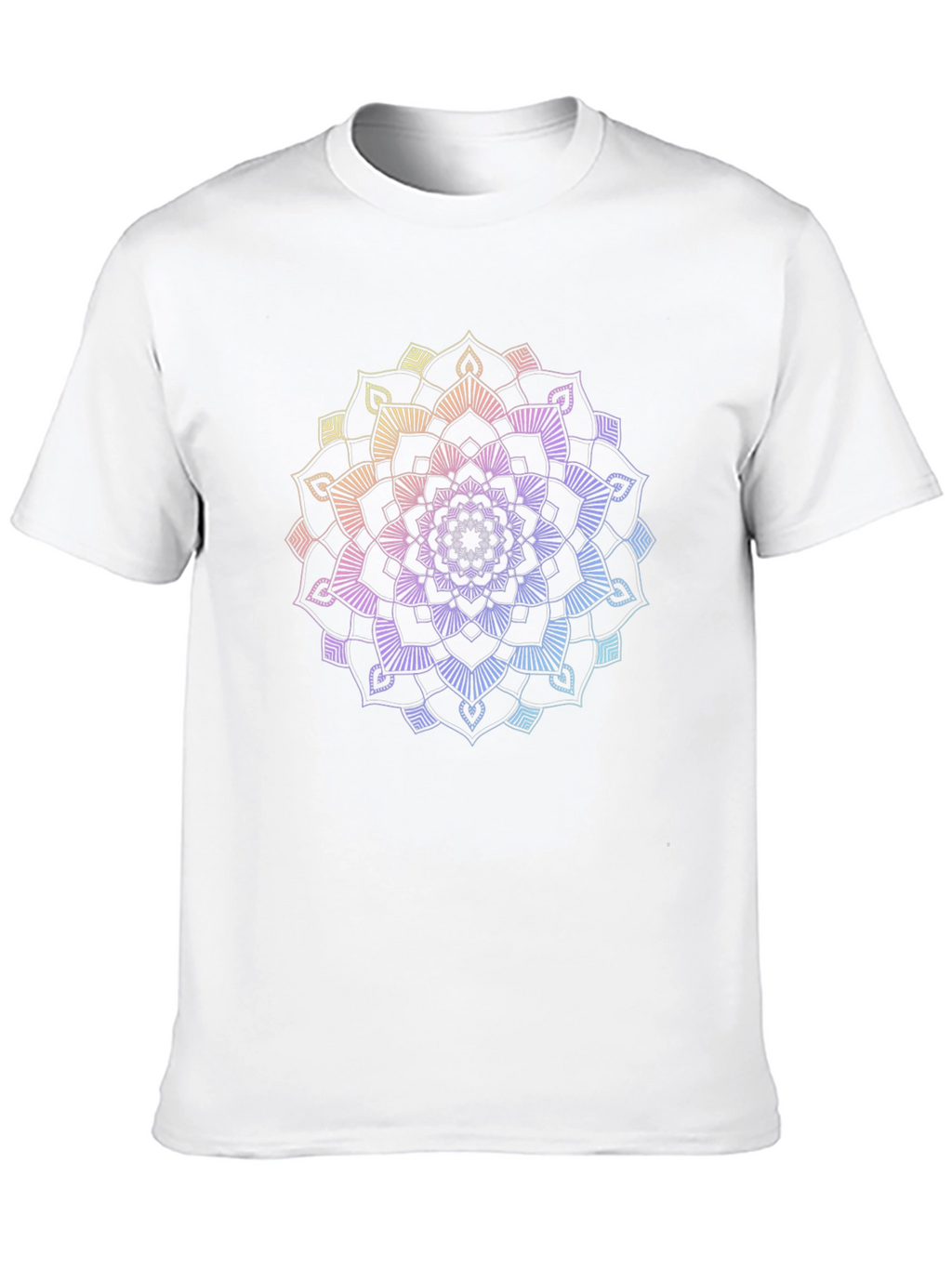 Rainbow Mandala Graphic Black T-Shirt