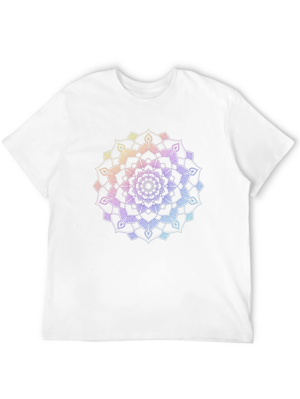 Rainbow Mandala Graphic Black T-Shirt
