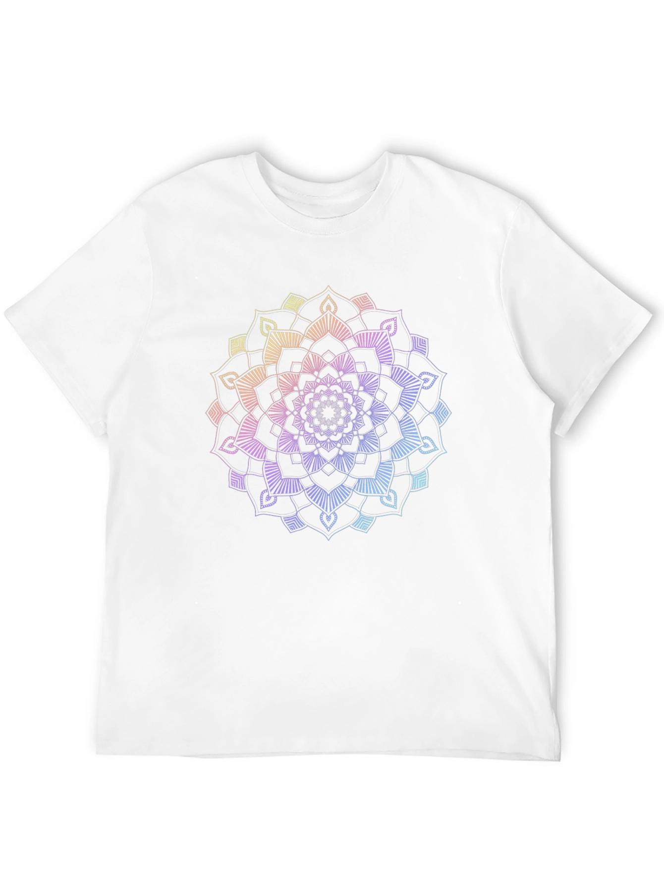 Rainbow Mandala Graphic Black T-Shirt