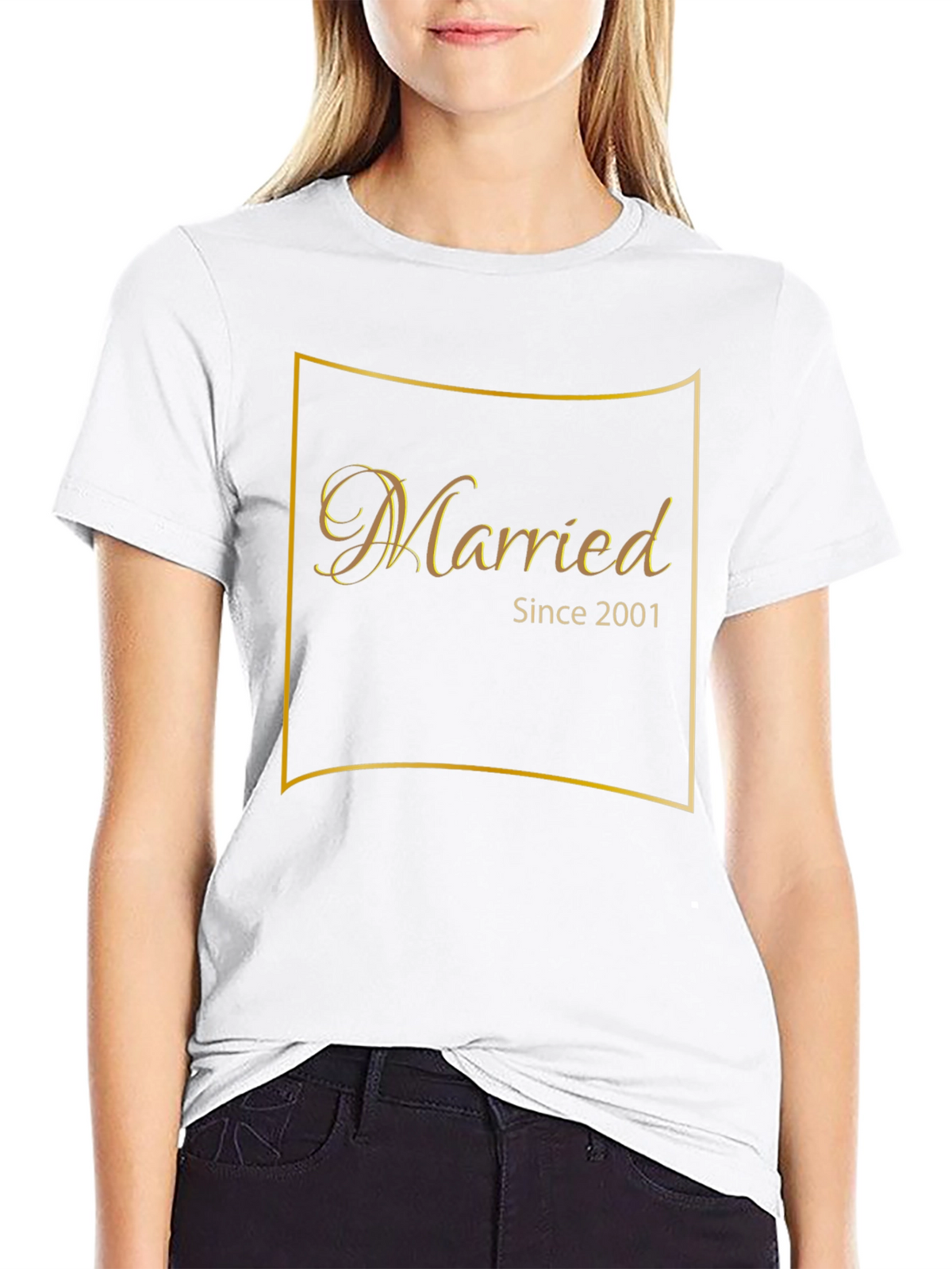 Married Since 2001 Black T-Shirt