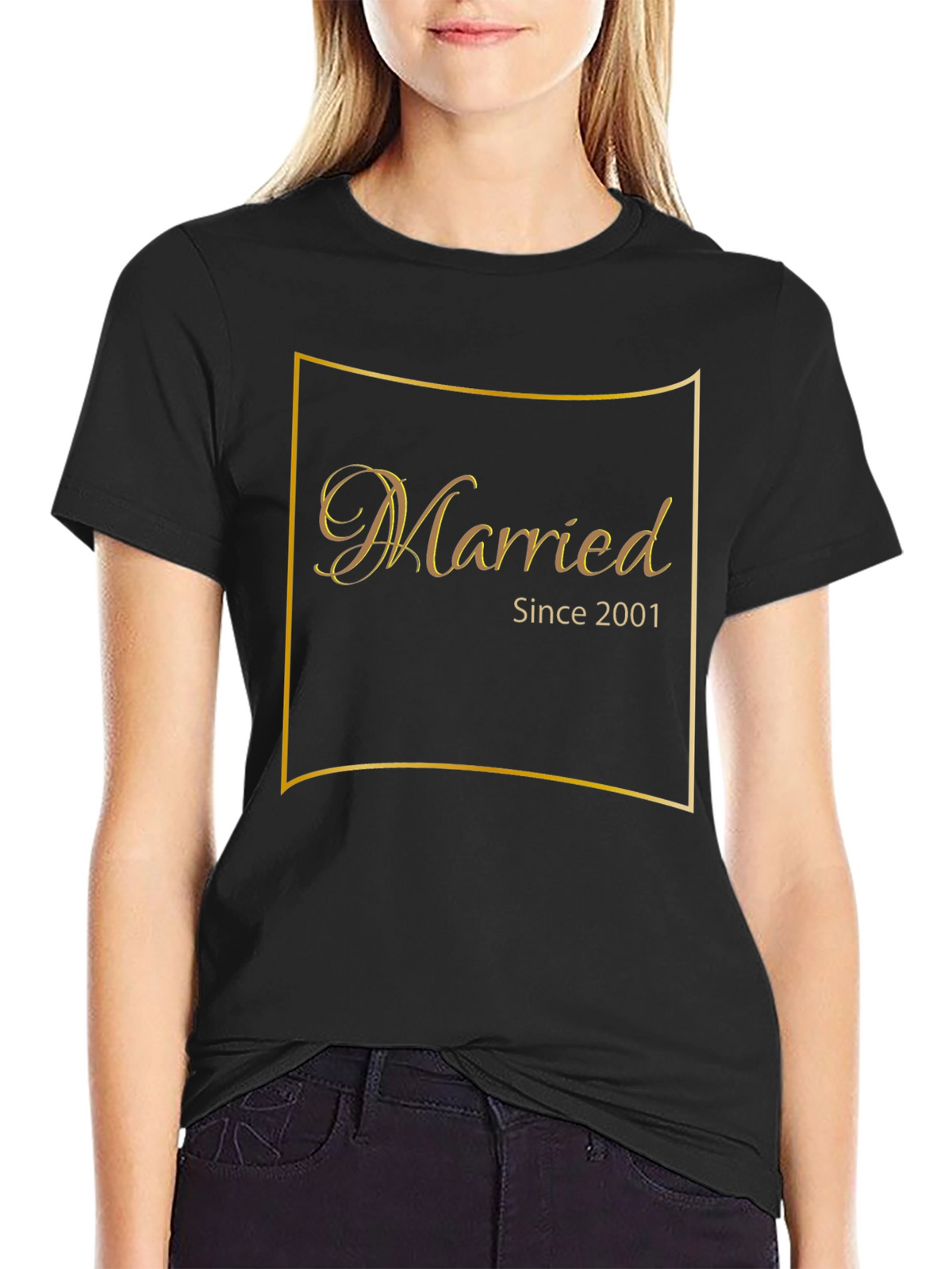 Married Since 2001 Black T-Shirt