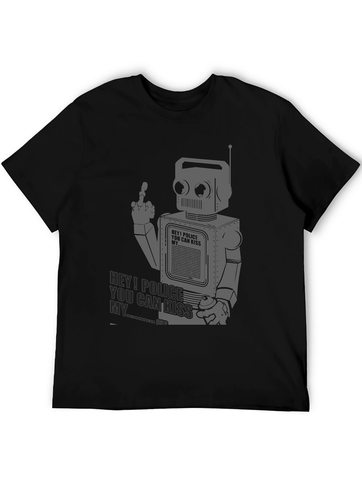 Robot Rebellion Tee - Middle Finger Graphic T-Shirt