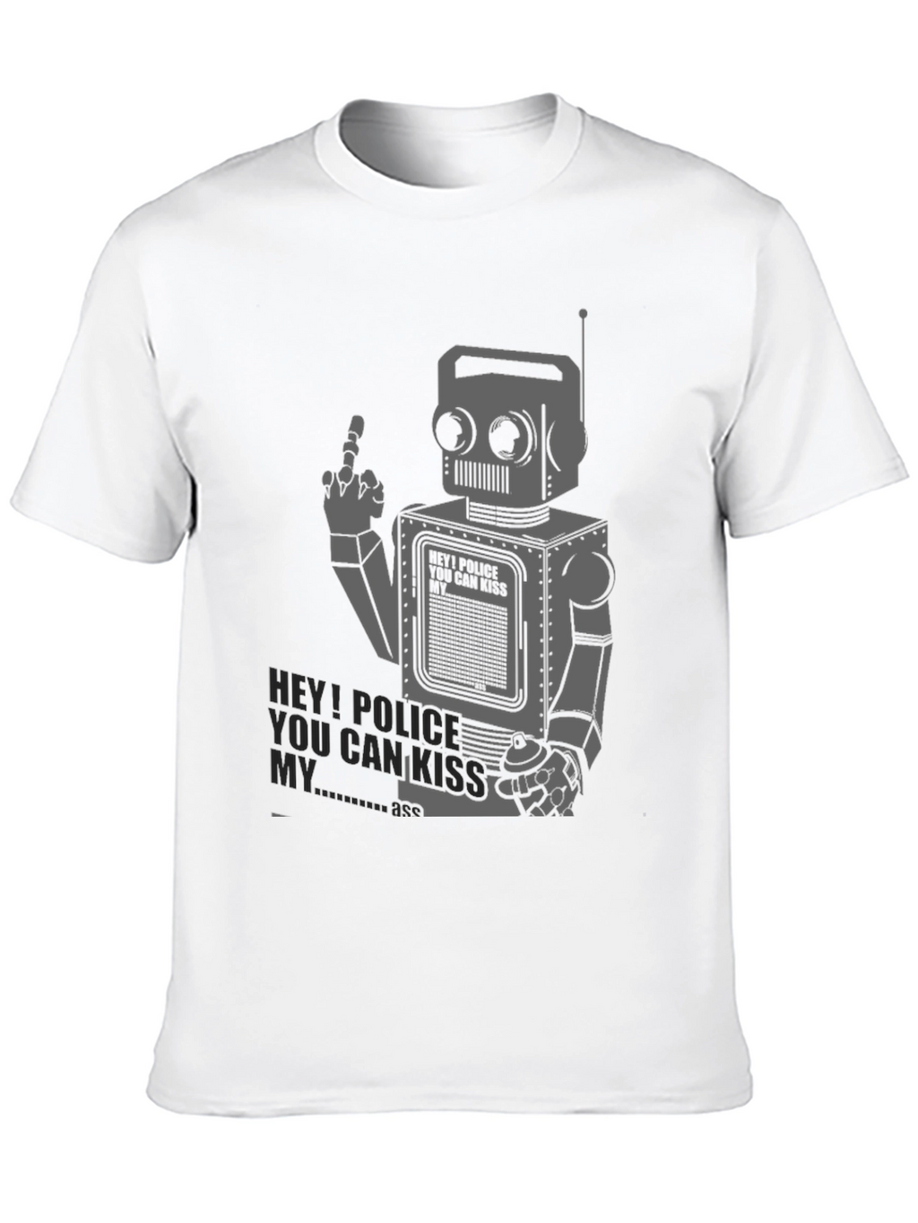 Robot Rebellion Tee - Middle Finger Graphic T-Shirt