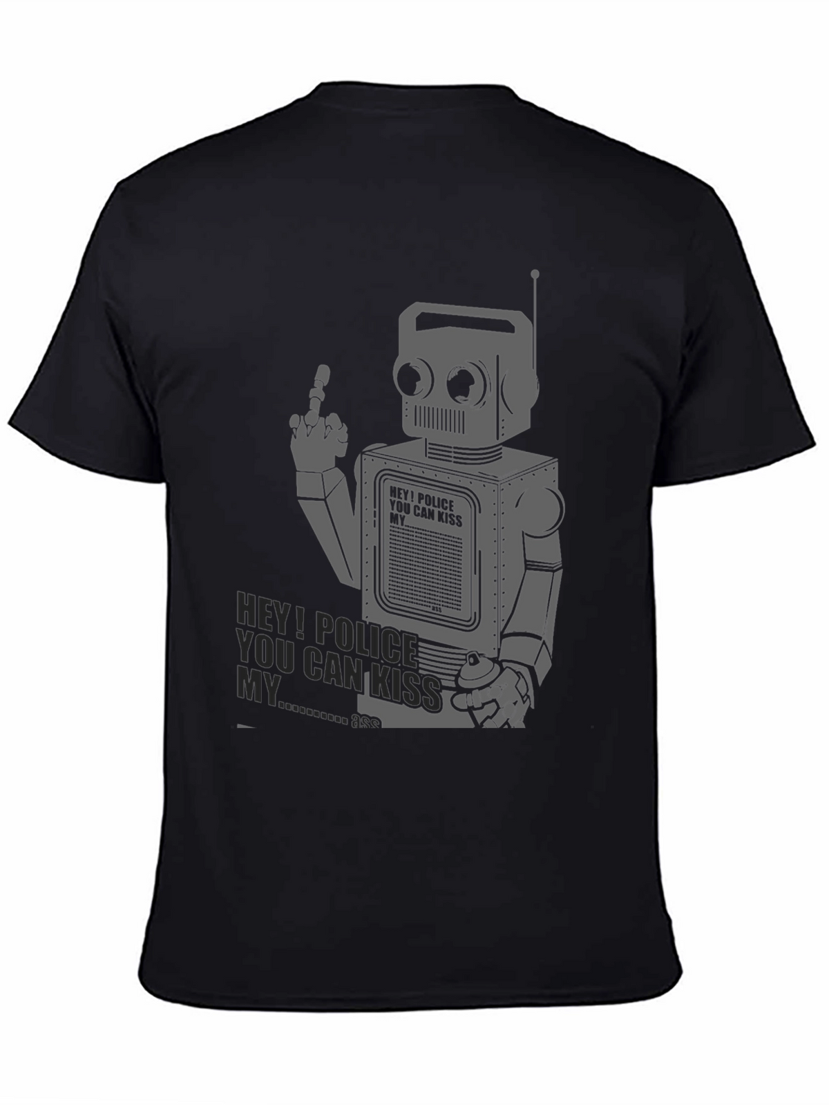 Robot Rebellion Tee - Middle Finger Graphic T-Shirt