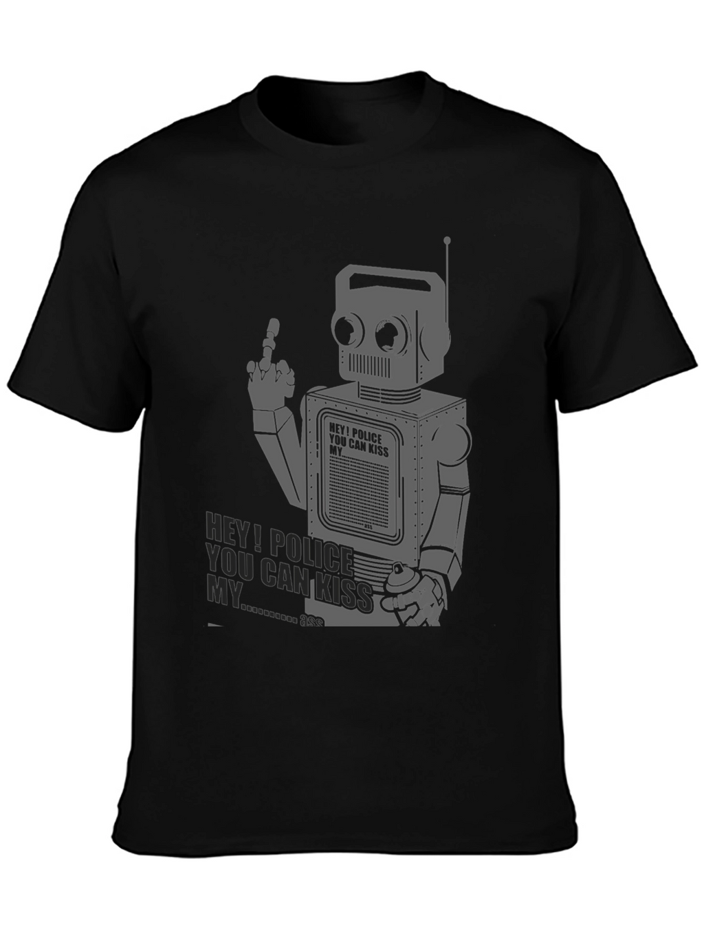 Robot Rebellion Tee - Middle Finger Graphic T-Shirt