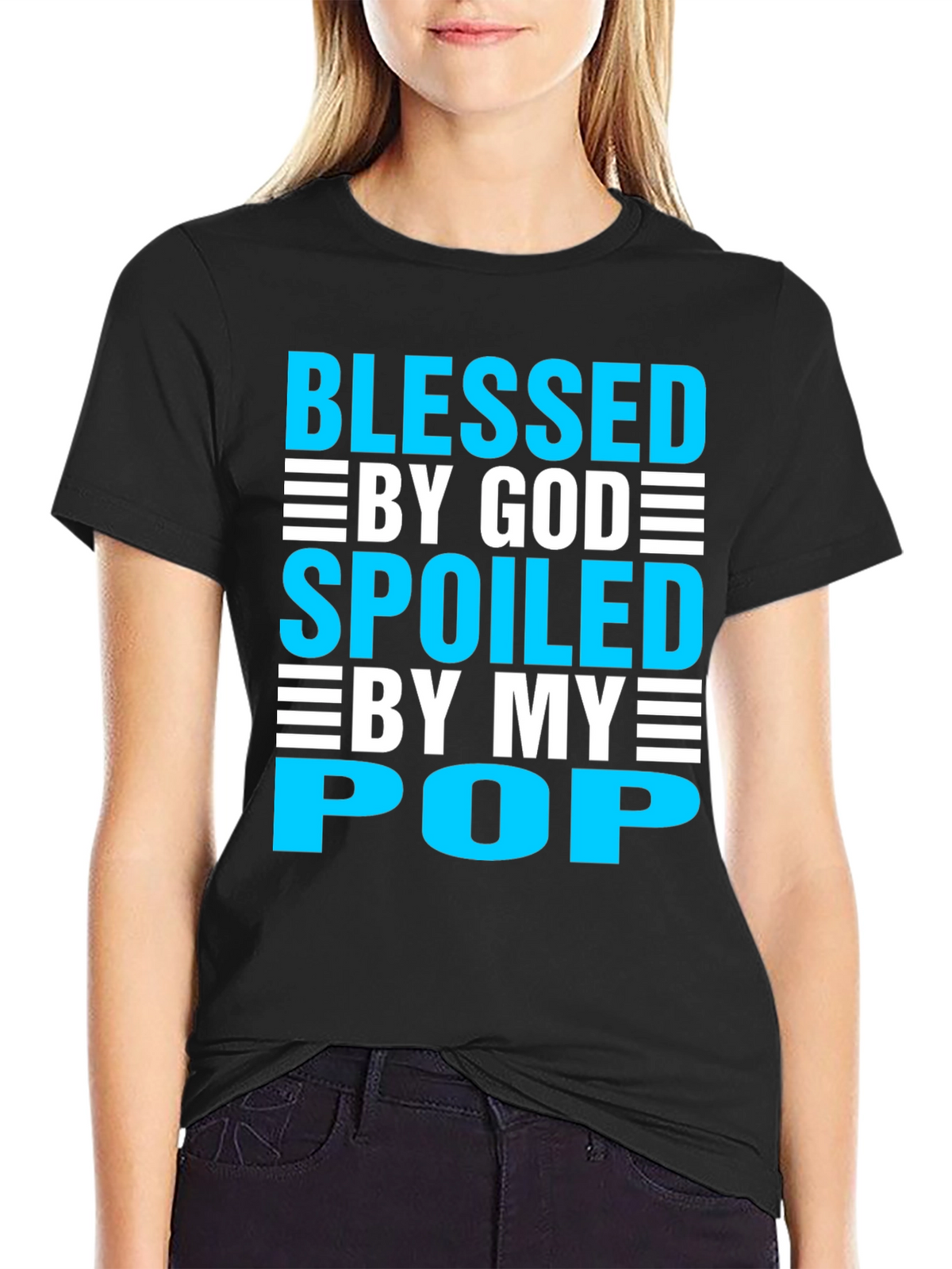 Blessed By God Spoiled By My Pop Mens T-Shirt
