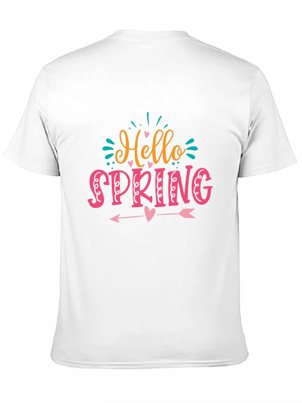 Hello Spring Graphic T-Shirt Black Cotton Tee