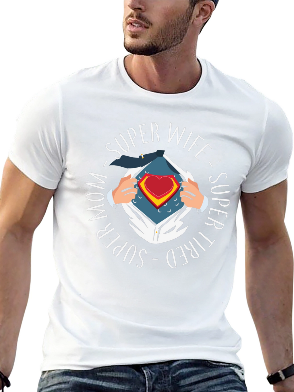 Super Wife Mom Tired T-Shirt