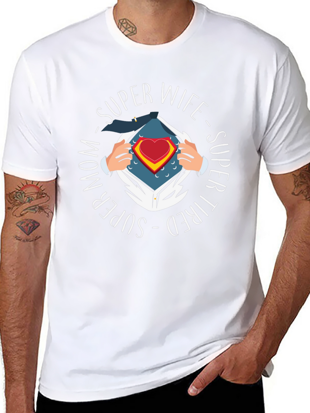 Super Wife Mom Tired T-Shirt