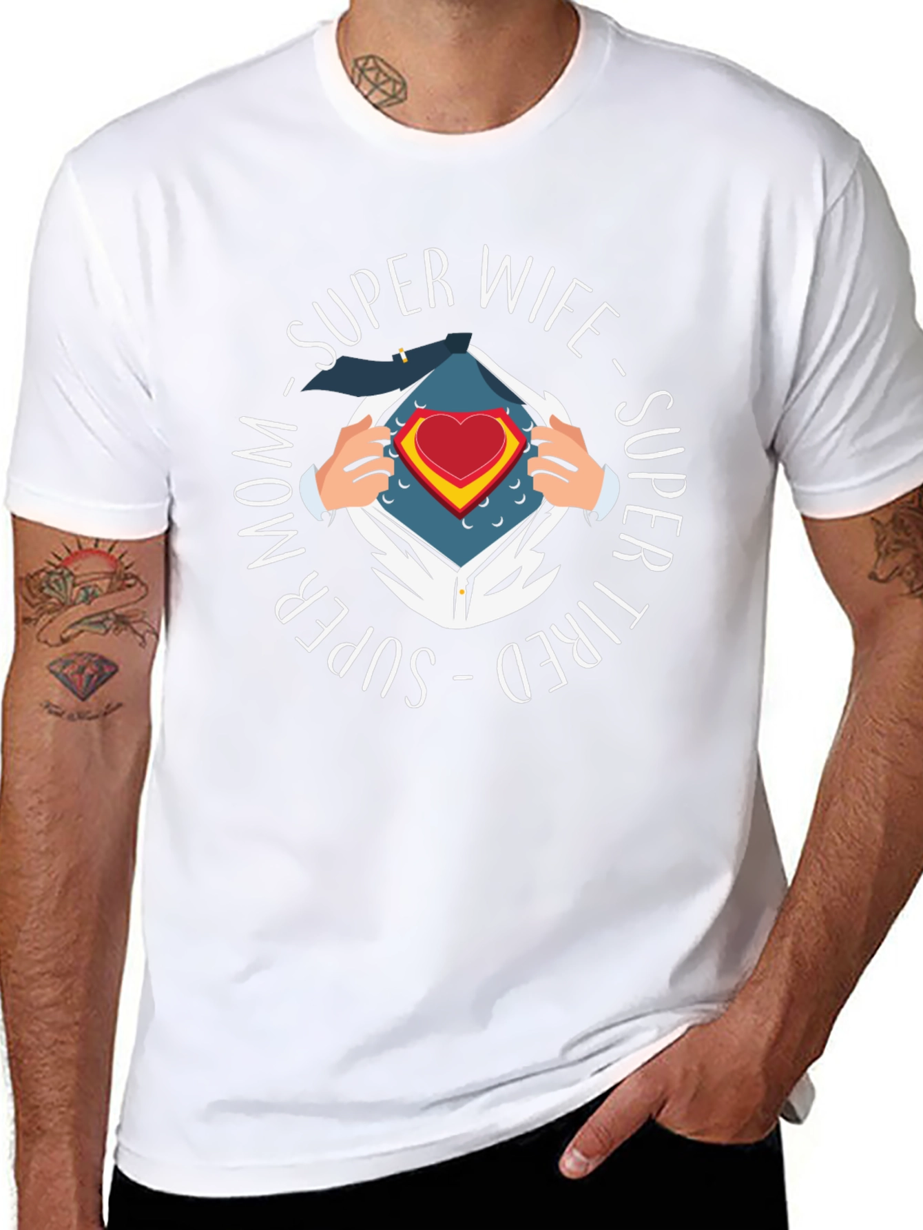 Super Wife Mom Tired T-Shirt