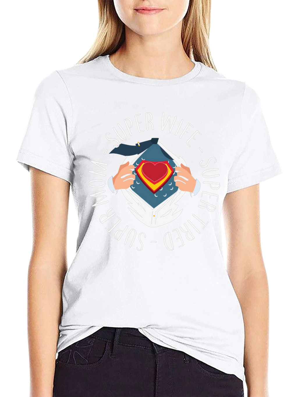 Super Wife Mom Tired T-Shirt