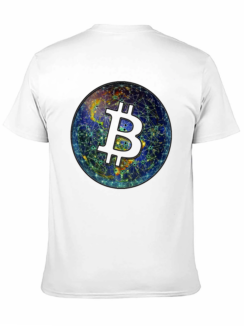 Bitcoin Globe Graphic Tee - Crypto Currency Shirt