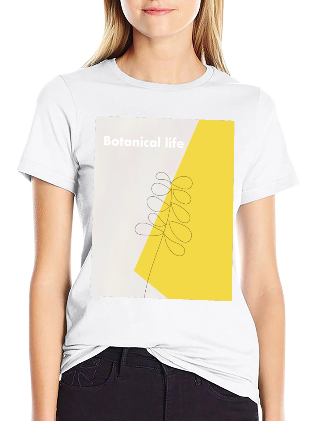 Botanical Life Graphic Black T-Shirt