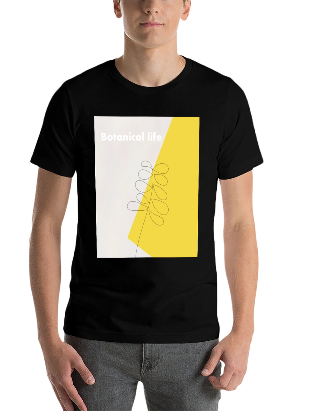 Botanical Life Graphic Black T-Shirt