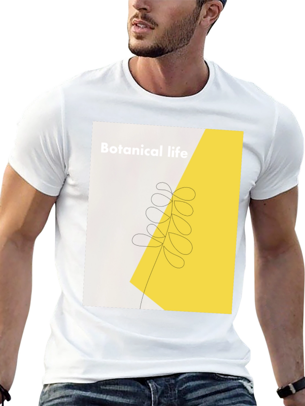 Botanical Life Graphic Black T-Shirt