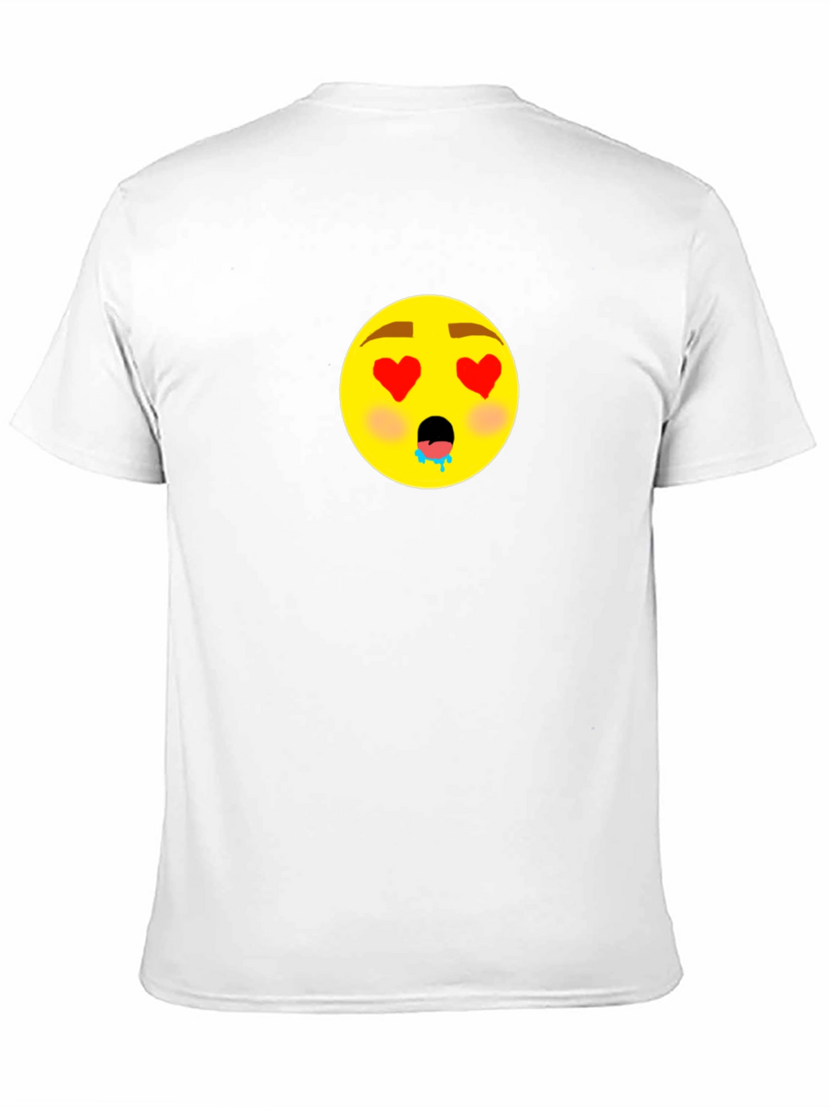 Emoji Love Eyes Graphic Black T-Shirt