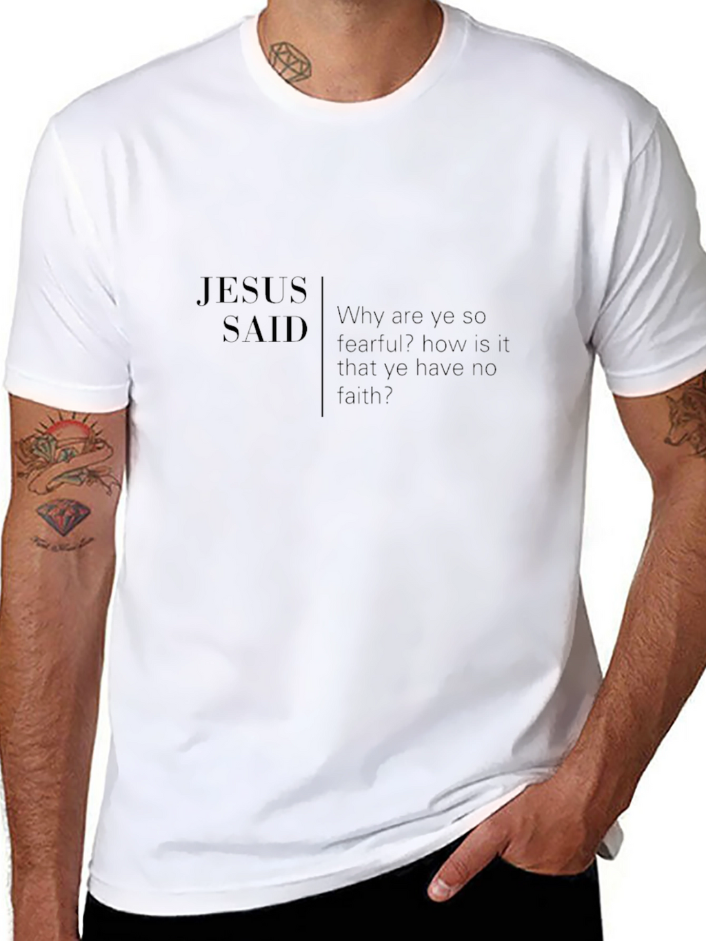 Jesus Said Black T-Shirt - Faith Inspired Apparel