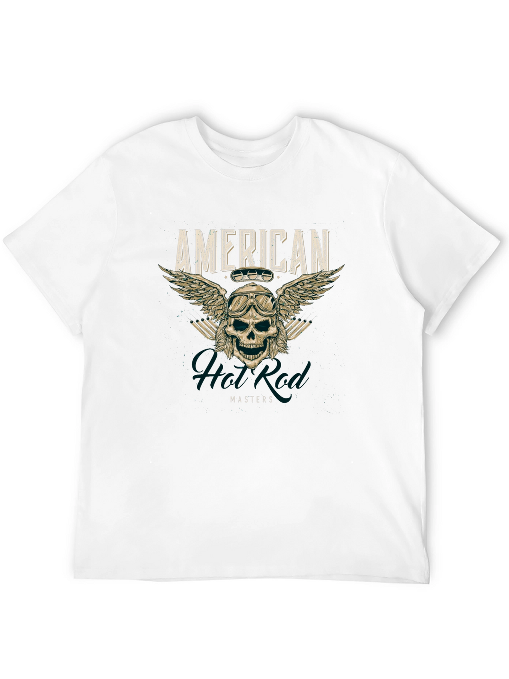 American Hot Rod Masters T-Shirt Skull Wings