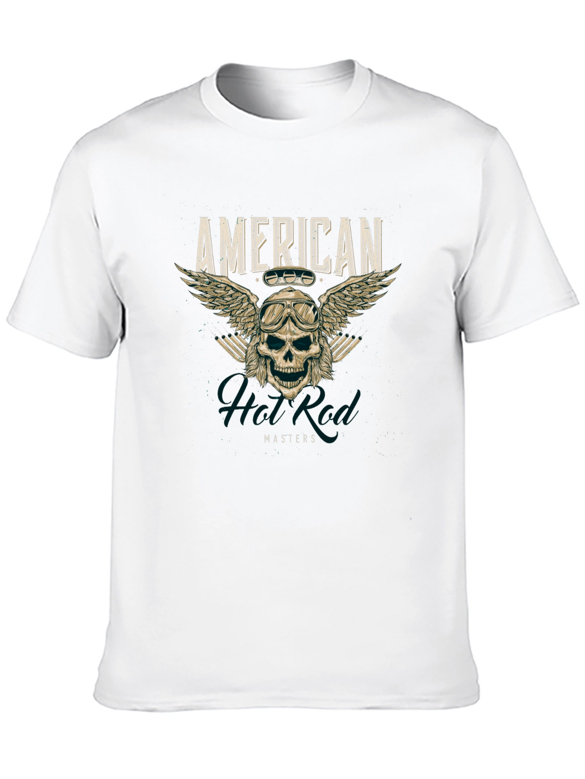 American Hot Rod Masters T-Shirt Skull Wings