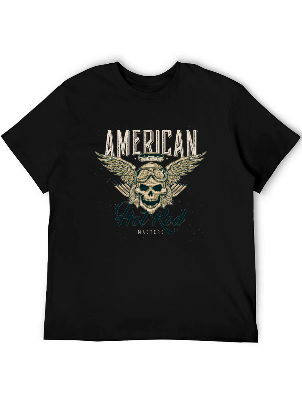 American Hot Rod Masters T-Shirt Skull Wings