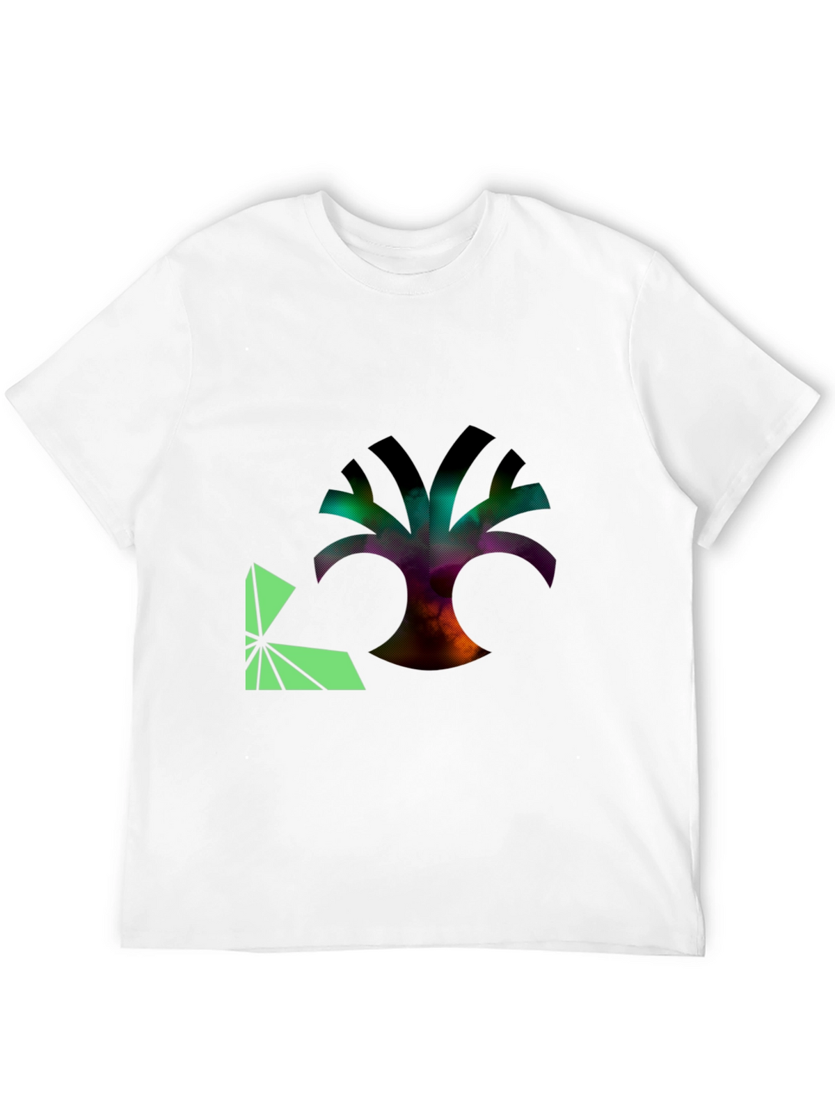 Abstract Tree Graphic Black T-Shirt