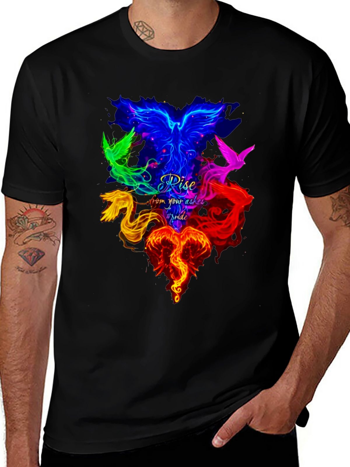 Rise From Your Ashes Pride Phoenix T-Shirt
