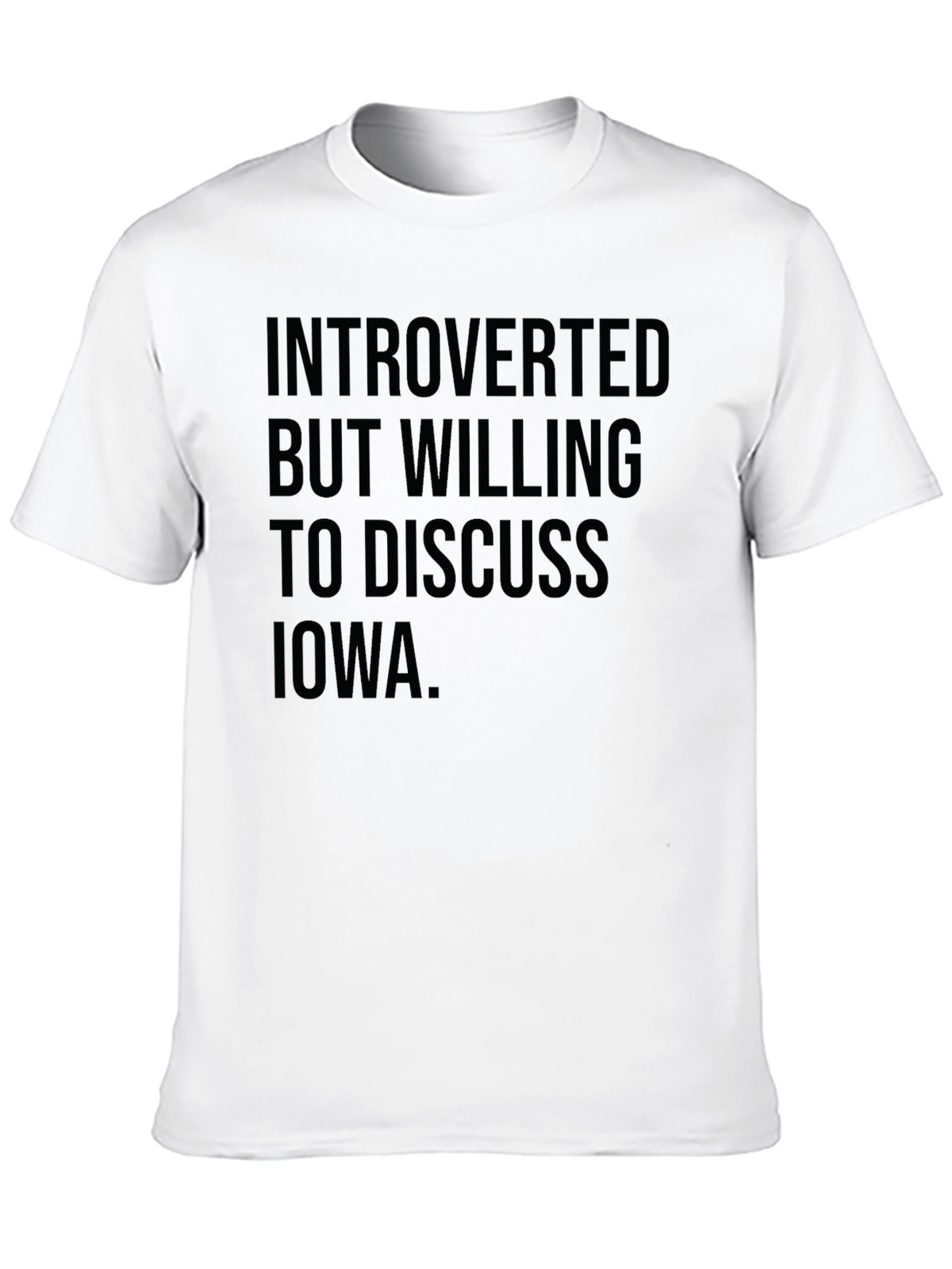 Introverted Iowa T-Shirt - Black Graphic Tee