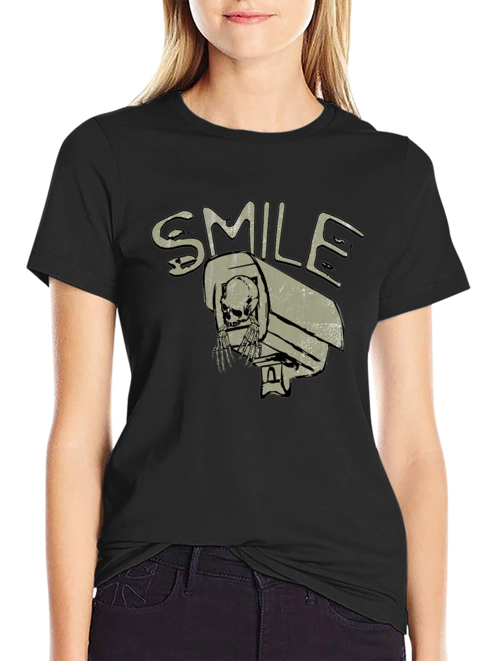 Smile Surveillance T-Shirt - Skeleton in Camera