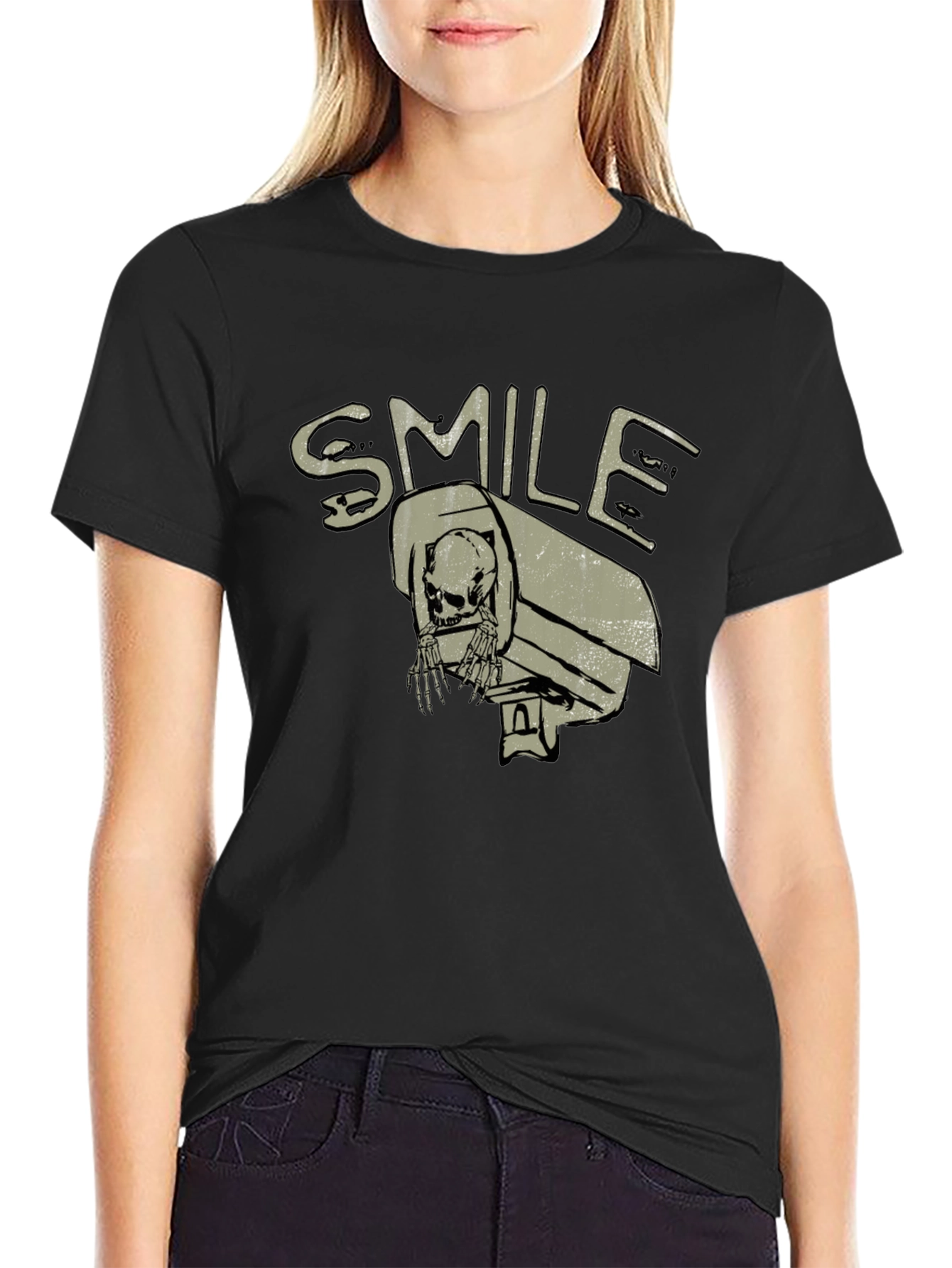 Smile Surveillance T-Shirt - Skeleton in Camera
