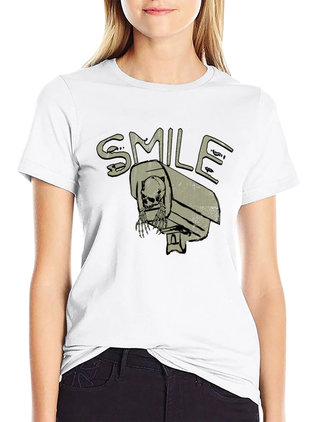 Smile Surveillance T-Shirt - Skeleton in Camera