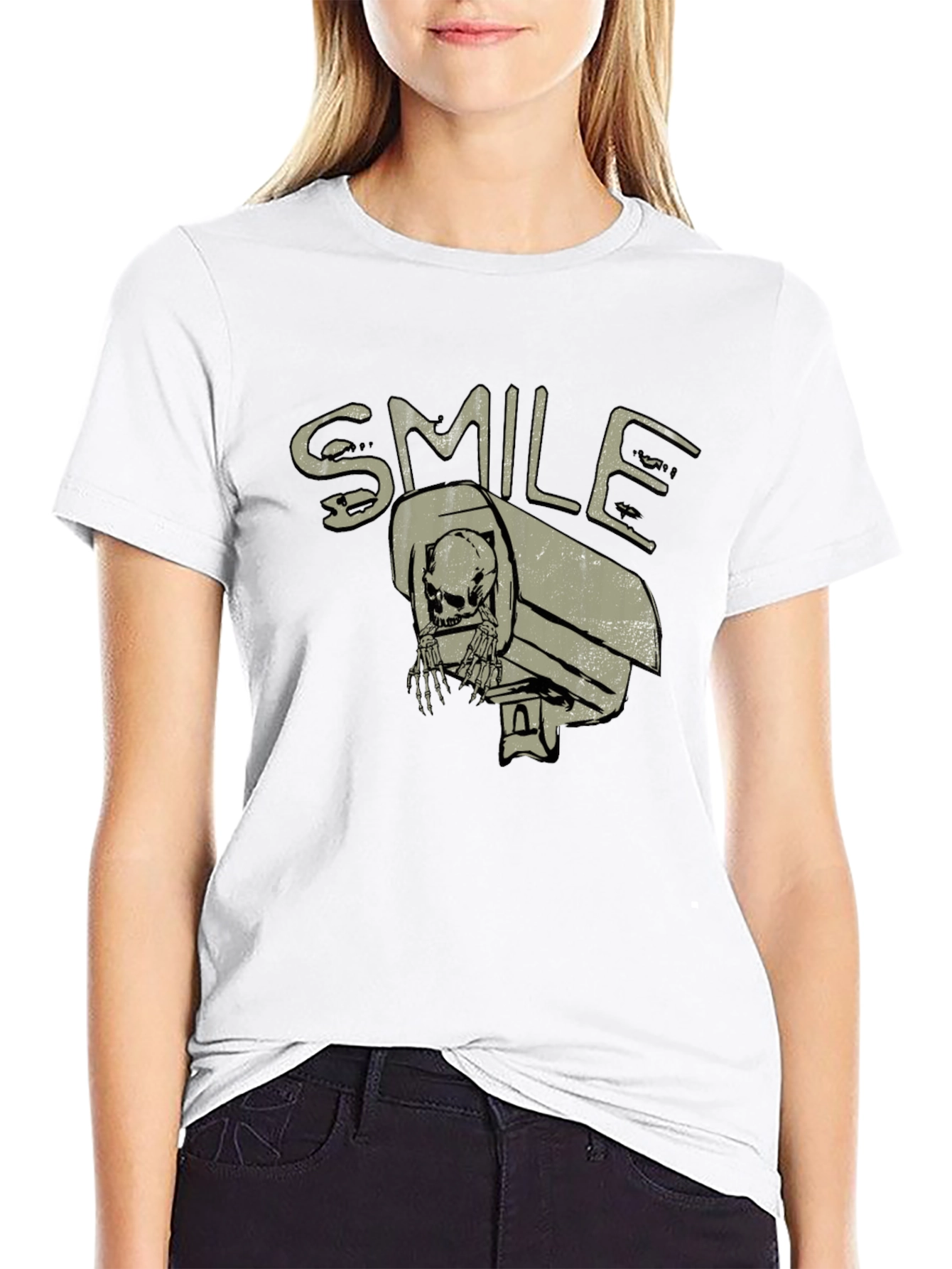 Smile Surveillance T-Shirt - Skeleton in Camera
