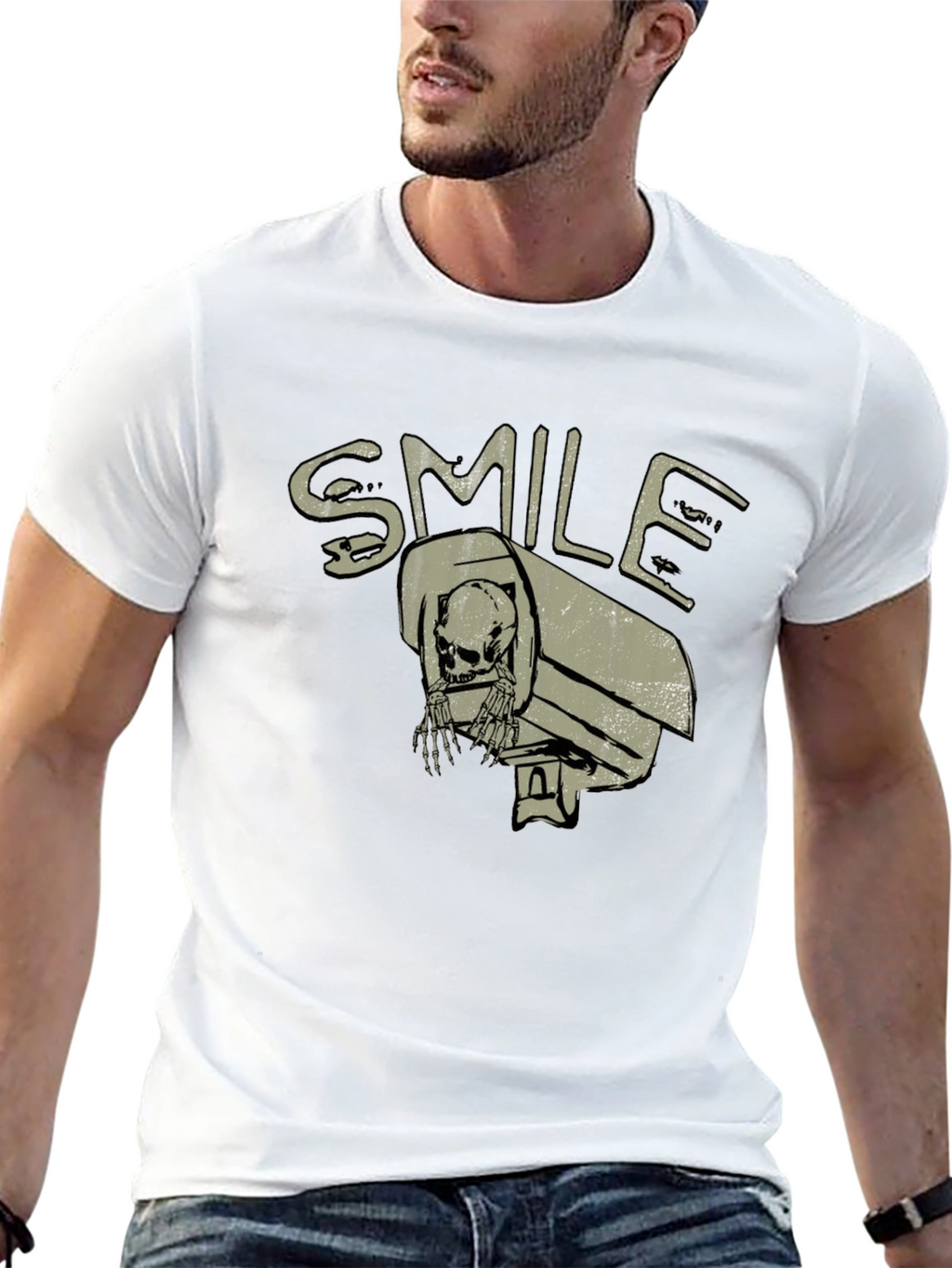 Smile Surveillance T-Shirt - Skeleton in Camera