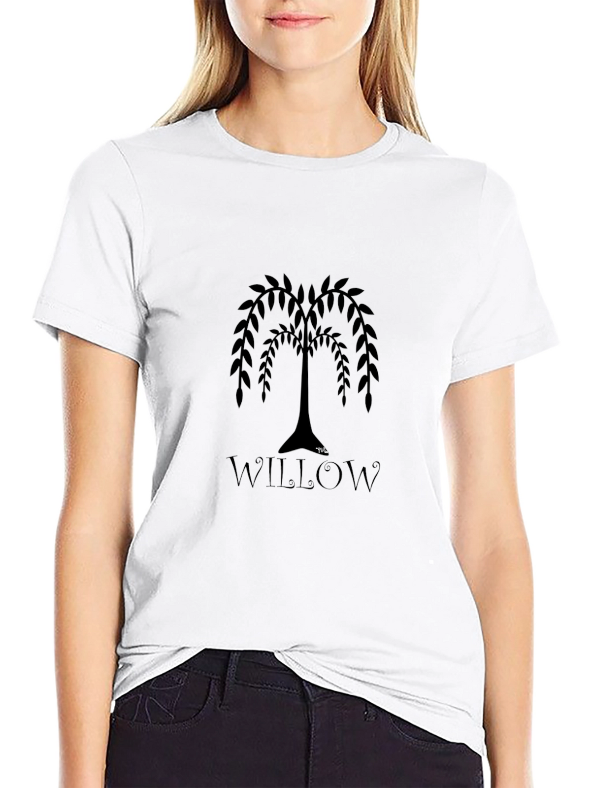 Willow Tree Graphic Black T-Shirt