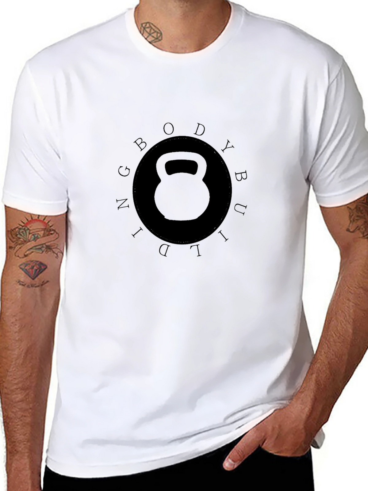 Bodybuilding Kettlebell Graphic T-Shirt