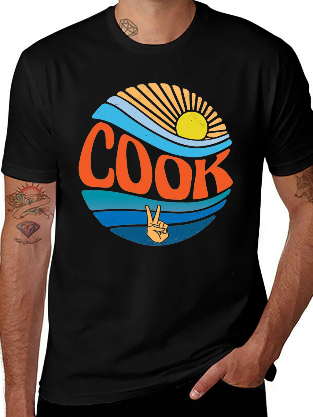 Cook Retro Wave Graphic Tee - Black