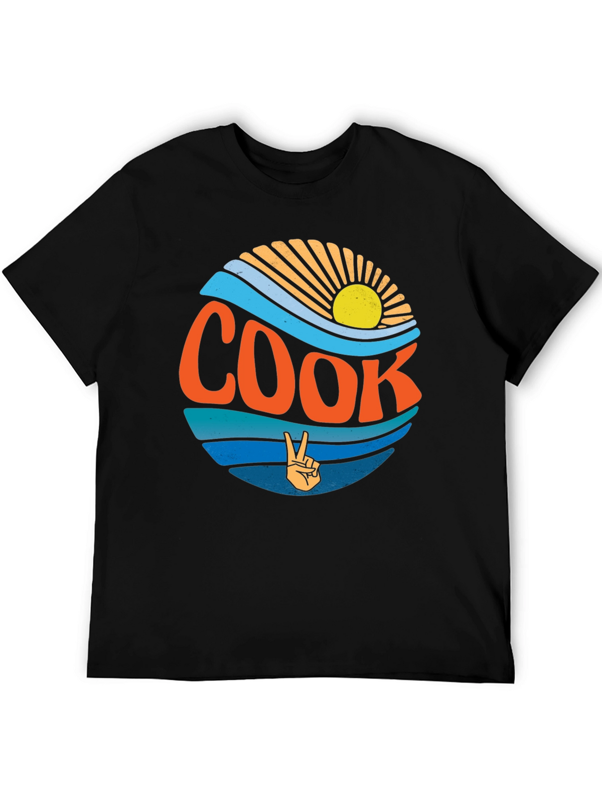 Cook Retro Wave Graphic Tee - Black