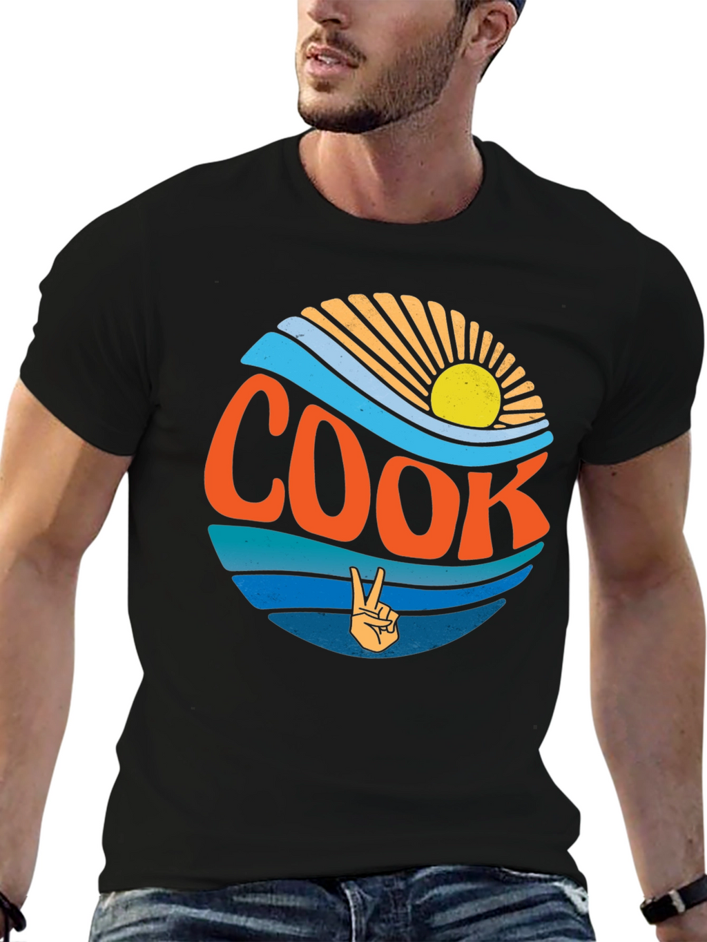 Cook Retro Wave Graphic Tee - Black