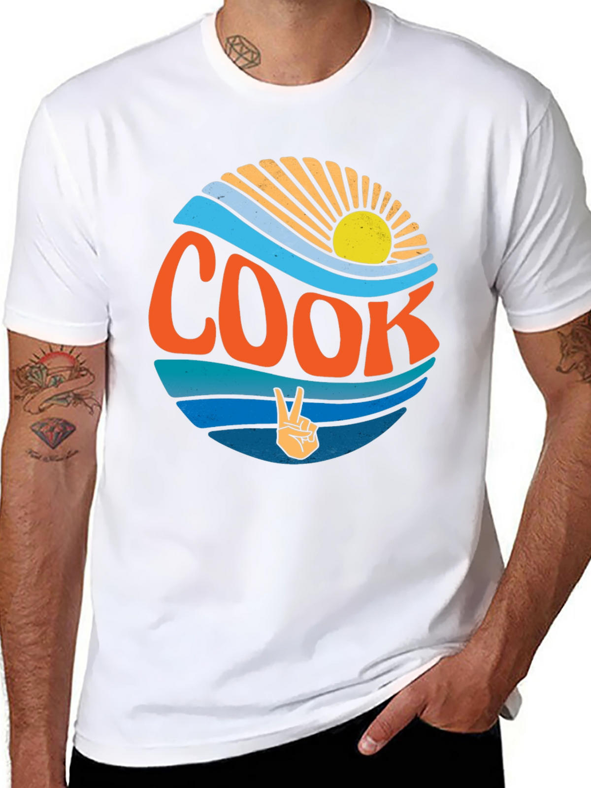 Cook Retro Wave Graphic Tee - Black