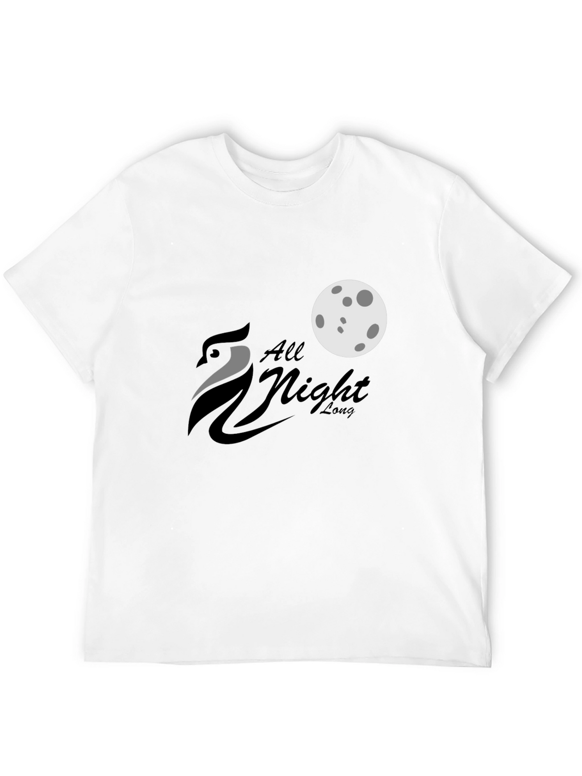 All Night Long Owl Moon Black Graphic Tee