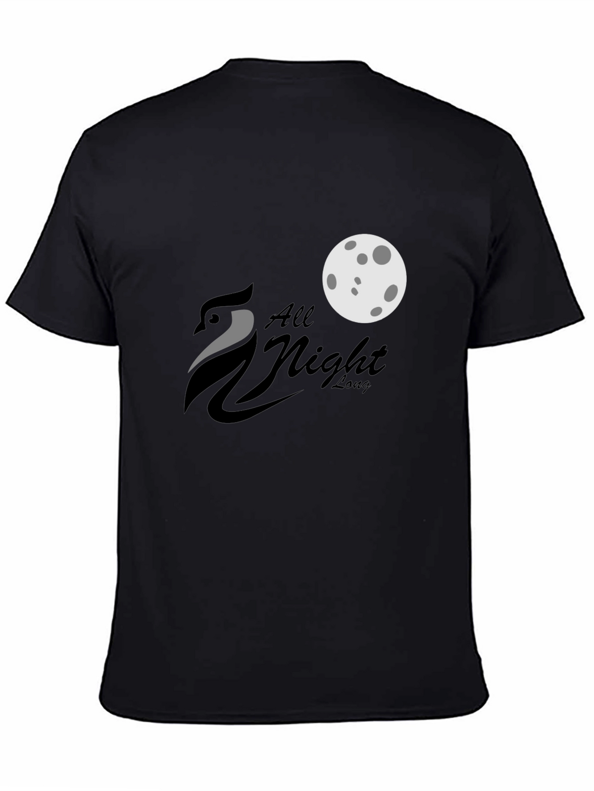 All Night Long Owl Moon Black Graphic Tee