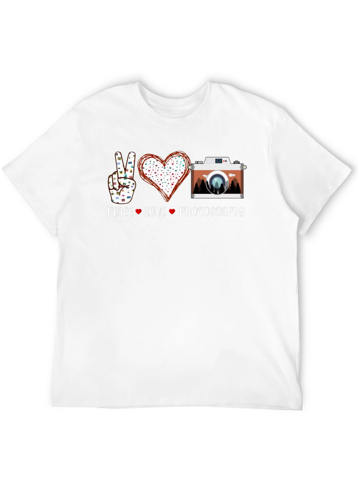 Peace Love Photography T-Shirt - Nature Camera Tee