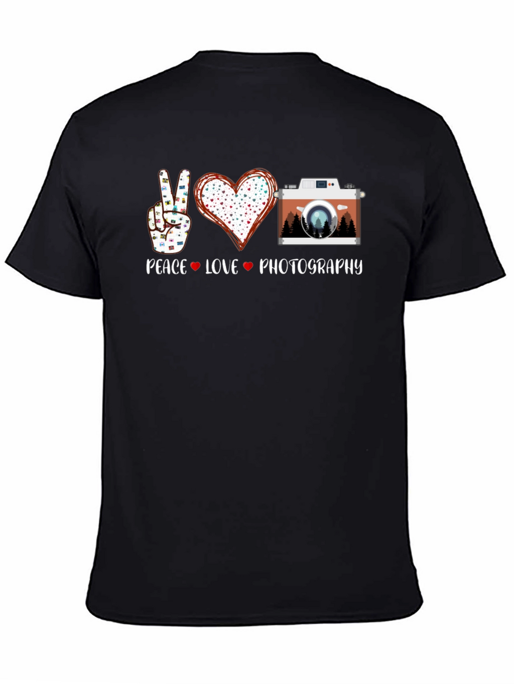 Peace Love Photography T-Shirt - Nature Camera Tee