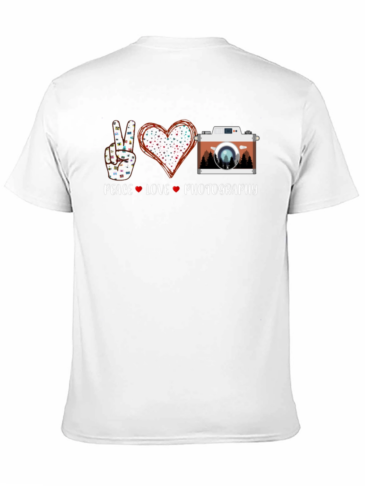 Peace Love Photography T-Shirt - Nature Camera Tee
